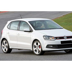 Купити Бокові пороги DPT V-2 (чорний глянець) для Volkswagen Polo 2010-2017 рр