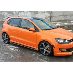 Купить Боковые пороги DPT V-4 (под покраску) для Volkswagen Polo 2010-2017 гг