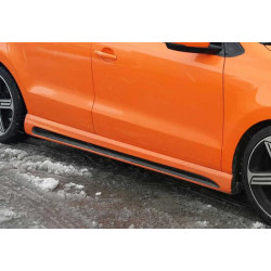 Купить Боковые пороги DPT V-4 (под покраску) для Volkswagen Polo 2010-2017 гг