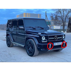 Купить Вставки из нержавейки в бампер (2 шт, AMG) для Mercedes G сlass W463 1990-2018 гг