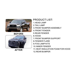Купить Комплект рестайлинга апгрейда 2024 (комплект) для Toyota Tundra 2007-2021 гг