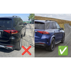 Купить Задний диффузор с насадками Black (дизайн GLE53) для Mercedes GLE W167