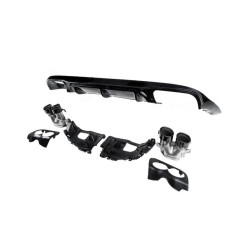 Купить Задний диффузор с насадками Black (Дизайн AMG53) для Mercedes E-class coupe C238