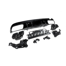 Купити Задній дифузор з насадками Black (Дизайн С63 2018-2021) для Mercedes C-сlass W205 рр