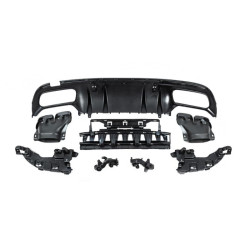 Купити Задній дифузор з насадками Black (Дизайн С63 2018-2021) для Mercedes C-сlass W205 рр