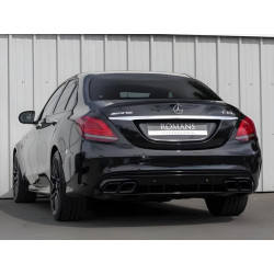 Купити Задній дифузор з насадками Black (Дизайн С63 2018-2021) для Mercedes C-сlass W205 рр