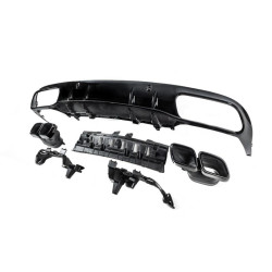 Купить Задний диффузор с насадками Black (для Coupe дизайн AMG63) для Mercedes C-сlass W205 2014-2021 гг