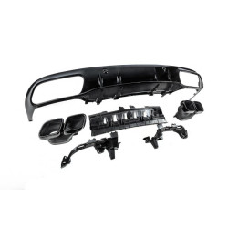 Купить Задний диффузор с насадками Black (для Coupe дизайн AMG63) для Mercedes C-сlass W205 2014-2021 гг