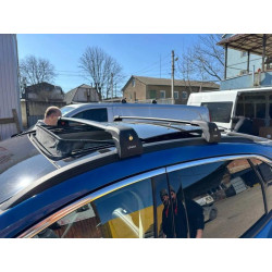 Купить Багажник (поперечины) на интегрированные рейлинги Ecem V2 120 см (2 шт) Черный для Volkswagen Touareg 2018- гг