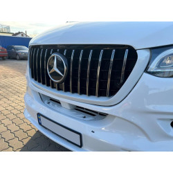 Купить Передняя решетка Panamericana GT Chrome Premium V1 Без рамки для Mercedes Sprinter W907/W910 2018- гг