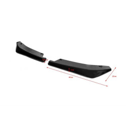 Купити Універсальні Flap накладки на бокові пороги тип-A (2 шт, чорний глянець, ABS-пластик)