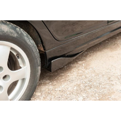 Купить Универсальные Flap накладки на боковые пороги тип-B (2 шт, черный глянец, ABS-пластик)