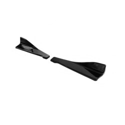 Купить Универсальные Flap накладки на боковые пороги тип-B (2 шт, черный глянец, ABS-пластик)