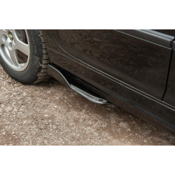 Купить Универсальные Flap накладки на боковые пороги тип-E (2 шт, черный глянец, ABS-пластик)