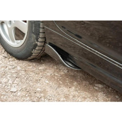 Купить Универсальные Flap накладки на боковые пороги тип-F (2 шт, черный глянец, ABS-пластик)