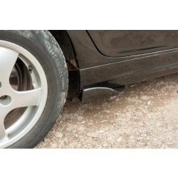 Купить Универсальные Flap накладки на боковые пороги тип-F (2 шт, черный глянец, ABS-пластик)