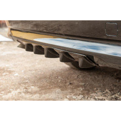 Купить Универсальный задний диффузор тип-E (черный глянец, ABS-пластик)