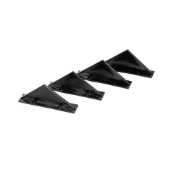 Купить Универсальный задний диффузор тип-F (4шт, черный глянец, ABS-пластик)