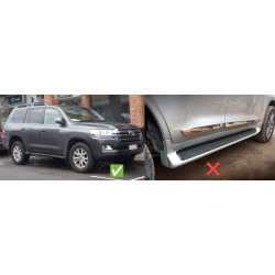 Купить Передние брызговики (2 шт, под пороги без подсветки) для Toyota Land Cruiser 200