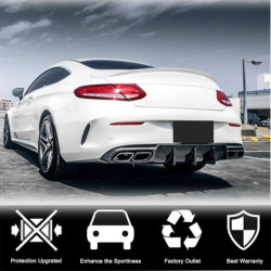 Купить Диффузор заднего бампера V1 (для купе/кабриолет C63 AMG 2015-2019, Карбон) для Mercedes C-сlass W205
