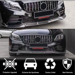Купить Накладка на передний бампер Lip (для SD AMG-Line 2019-2021, Карбон) для Mercedes C-сlass W205