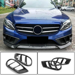 Купить Накладки на противотуманки (для C43 AMG 2015-2019, Карбон) для Mercedes C-сlass W205