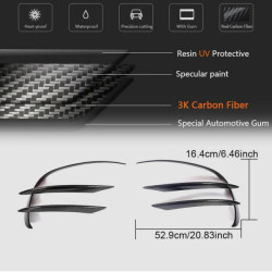 Купить Накладки на передний бампер V1 (для C43 AMG 2019-2021, Карбон) для Mercedes C-сlass W205