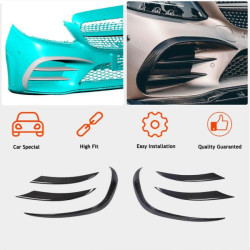 Купить Накладки на передний бампер V1 (для C43 AMG 2019-2021, Карбон) для Mercedes C-сlass W205