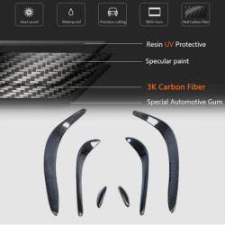 Купить Накладки на передний бампер (для C43 AMG 2015-2019, Карбон) для Mercedes C-сlass W205