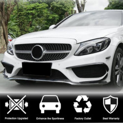 Купить Накладки на передний бампер (для C43 AMG 2015-2019, Карбон) для Mercedes C-сlass W205