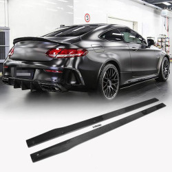 Купить Боковые пороги V2 (для C43/C63 AMG 2015-2019, Карбон) для Mercedes C-сlass W205