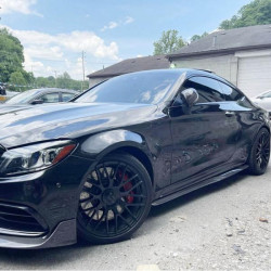 Купить Боковые пороги V4 (для C43/C63 AMG 2015-2019, Карбон) для Mercedes C-сlass W205