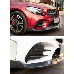 Купить Накладка на передний бампер Lip V3 (для C43 AMG 2019-2021, Карбон) для Mercedes C-сlass W205
