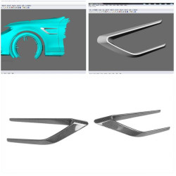 Купить Накладки на передние крылья (для SD C63 AMG 2015-2019, Карбон) для Mercedes C-сlass W205