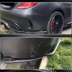Купить Накладки на задний бампер Flap (для SD C43/C63 AMG 2015-2019, Карбон) для Mercedes C-сlass W205