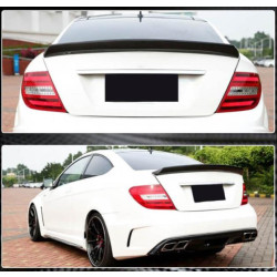 Купить Спойлер с диффузором заднего бампера (для C63 AMG 2012-2014, Карбон) для Mercedes C-class W204