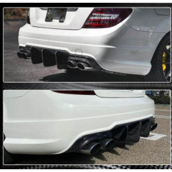 Купить Спойлер с диффузором заднего бампера (для C63 AMG 2012-2014, Карбон) для Mercedes C-class W204
