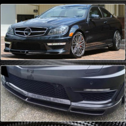 Купить Накладка на передний бампер Lip V1 (для AMG 2012-2014, Карбон) для Mercedes C-class W204