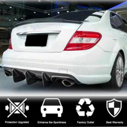 Купить Диффузор заднего бампера V1 (для AMG SD 2008-2011, Карбон) для Mercedes C-class W204