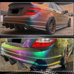 Купить Диффузор заднего бампера V1 (для AMG SD 2008-2011, Карбон) для Mercedes C-class W204