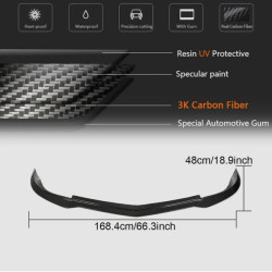 Купить Накладка на передний бампер Lip V2 (для AMG 2012-2014, Cухой карбон) для Mercedes C-class W204