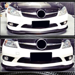 Купить Накладка на передний бампер Lip (для AMG-Line 2008-2011, Карбон) для Mercedes C-class W204