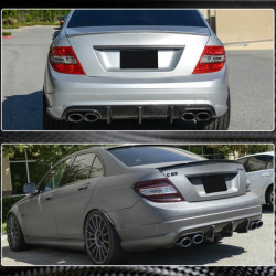 Купить Диффузор заднего бампера V2 (для AMG SD 2008-2011, Карбон) для Mercedes C-class W204