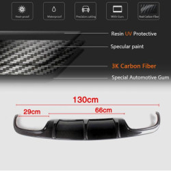 Купить Диффузор заднего бампера V3 (для AMG SD 2008-2011, Карбон) для Mercedes C-class W204