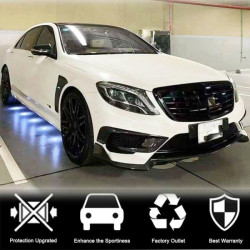 Купить Накладки на передний бампер V1 (для S63 AMG 2014-2017, Карбон) для Mercedes S-сlass W222