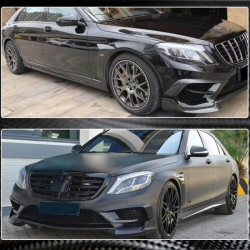 Купить Накладки на передний бампер V1 (для S63 AMG 2014-2017, Карбон) для Mercedes S-сlass W222