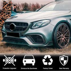 Купити Накладки на передній бампер (для E63 AMG 2016-2019, Карбон) для Mercedes E-сlass W213 рр