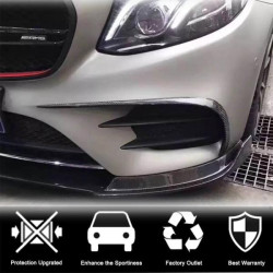 Купити Накладки на передній бампер V1 (для E43 AMG 2016-2019, Карбон) для Mercedes E-сlass W213 рр