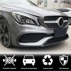 Купити Накладка на передній бампер Lip (для AMG-Line SD 2017-2019, Карбон) для Mercedes CLA C117 рр
