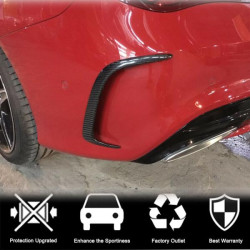 Купити Накладки на задній бампер V1 (для AMG-Line / CLA45 AMG SD, Карбон) для Mercedes CLA C117 2013-2019 рр